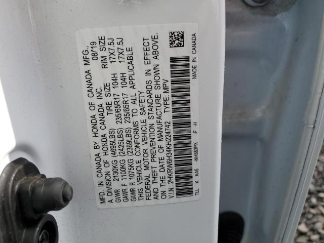 2HKRW6H34KH224742 Honda CR-V LX