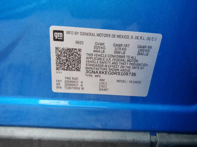 3GNAXKEG0RS109735 Chevrolet EQUINOX LT
