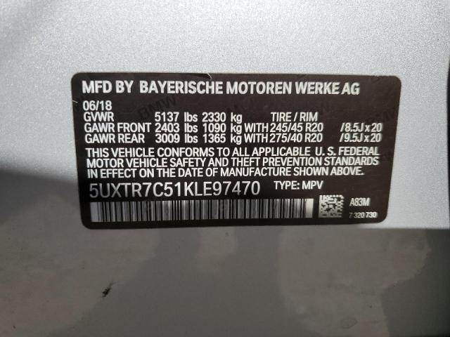 5UXTR7C51KLE97470 BMW X3 Sdrive30i