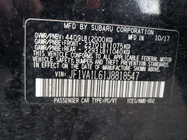 JF1VA1L61J8818547 Subaru Wrx Limited