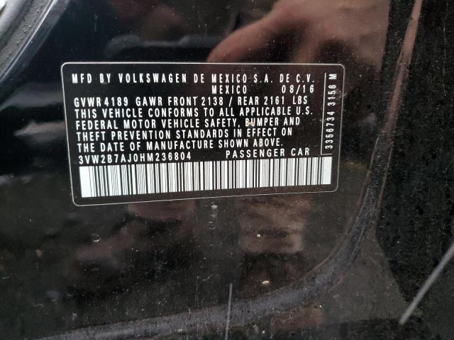 3VW2B7AJ0HM236804 Volkswagen JETTA S