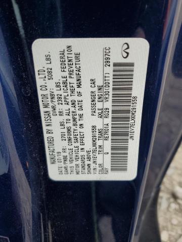 JN1EV7ELXKM291558 Infiniti Q60 PURE