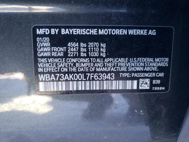 WBA73AK00L7F63943 BMW 228XI