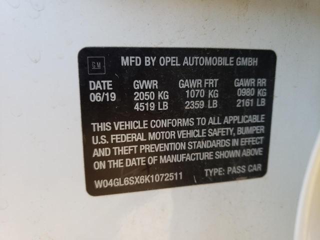W04GL6SX6K1072511 Buick Regal Preferred