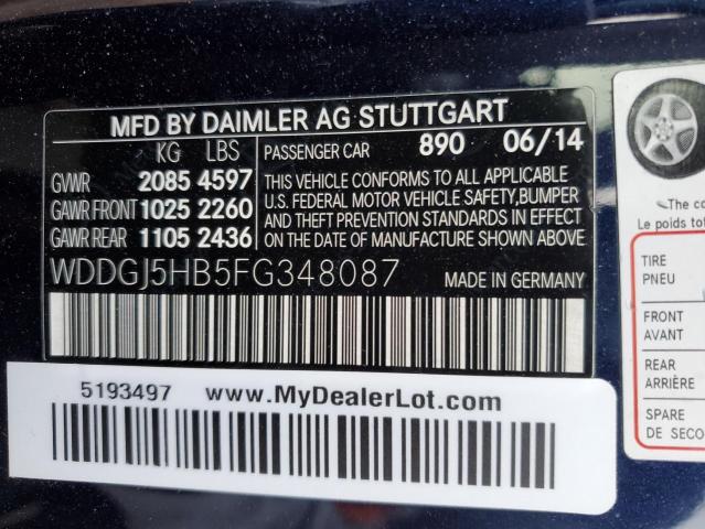 WDDGJ5HB5FG348087 Mercedes-Benz C 350