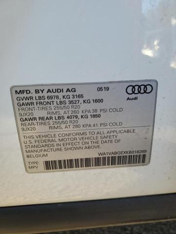 WA1VABGEXKB016269 Audi E-tron Prestige