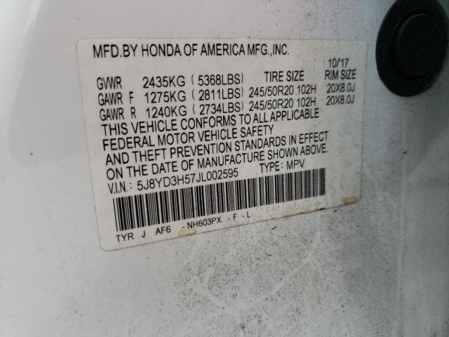 5J8YD3H57JL002595 Acura Mdx Technology