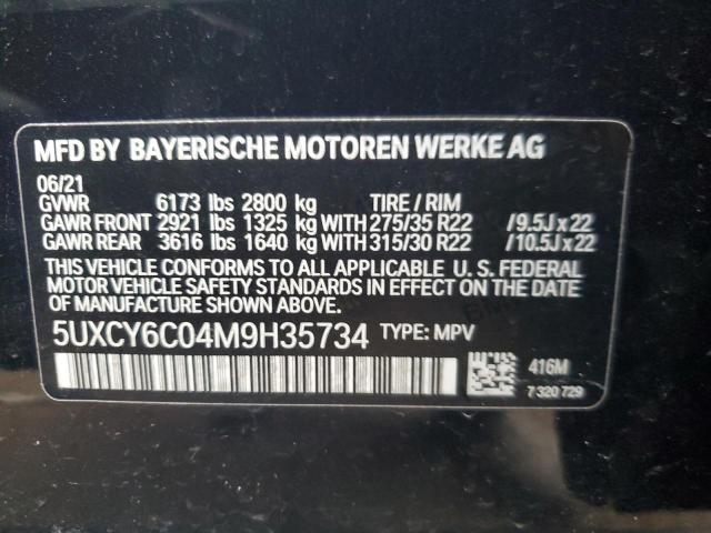 5UXCY6C04M9H35734 BMW X6 Xdrive40i