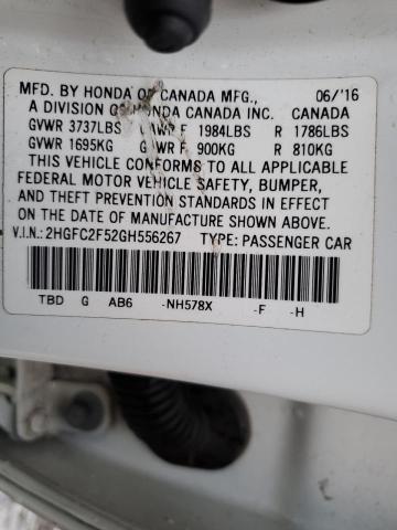 2HGFC2F52GH556267 Honda Civic Lx