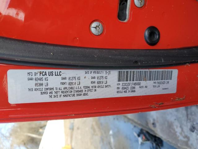 2C3CDZBT1FH854582 Dodge Challenger Sxt Plus