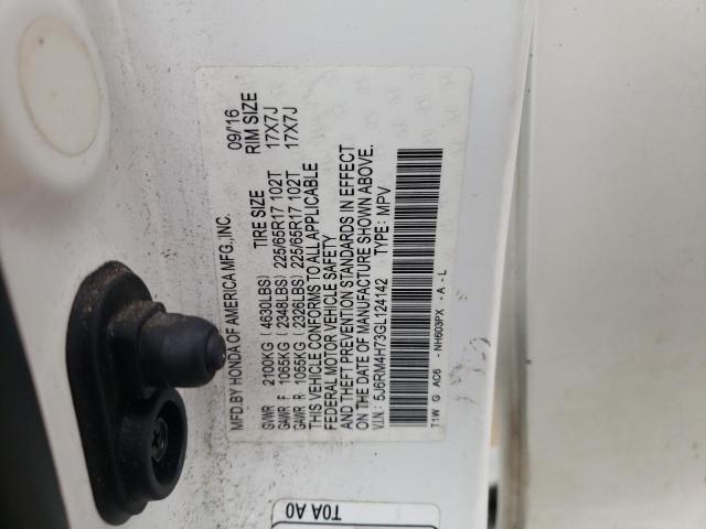 5J6RM4H73GL124142 Honda CR-V EXL