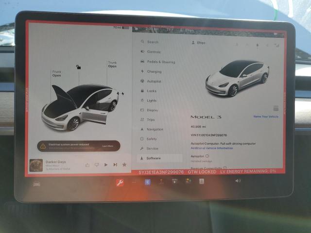 5YJ3E1EA3NF299076 Tesla MODEL 3