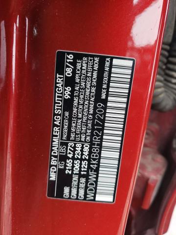 WDDWF4KB8HR217209 Mercedes-Benz C 300 4matic