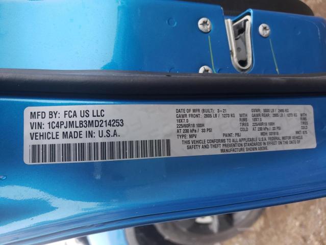 1C4PJMLB3MD214253 Jeep Cherokee Latitude Plus