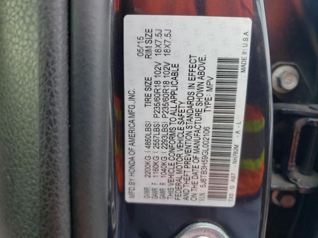 5J8TB3H59GL002106 Acura Rdx Technology