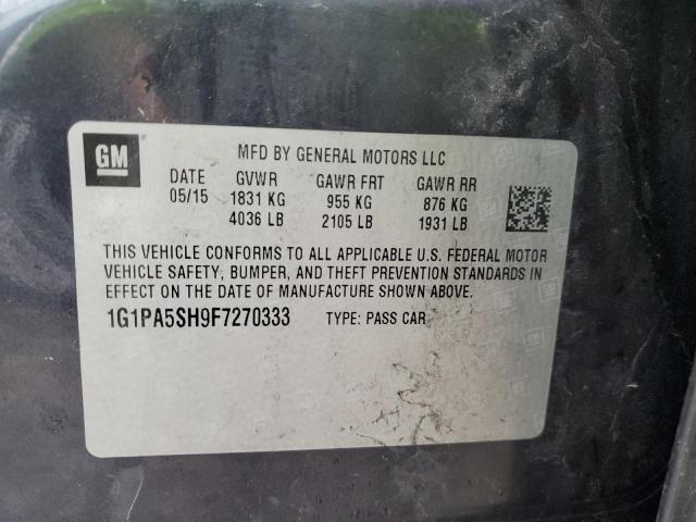1G1PA5SH9F7270333 Chevrolet CRUZE LS