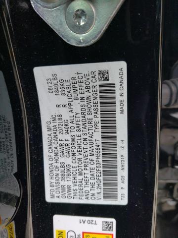 2HGFE2F53PH556417 Honda Civic Sport