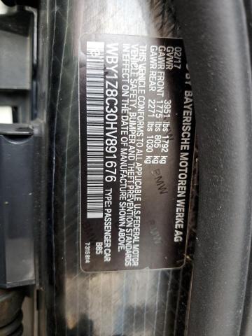 WBY1Z8C30HV891676 BMW I3 REX
