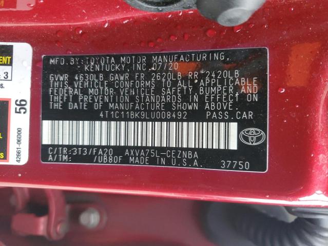 4T1C11BK9LU008492 Toyota CAMRY LE