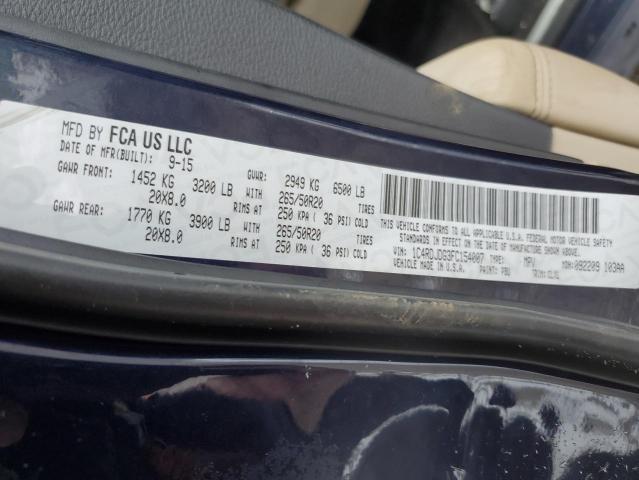 1C4RDJDG3FC154007 Dodge DURANGO LIMITED