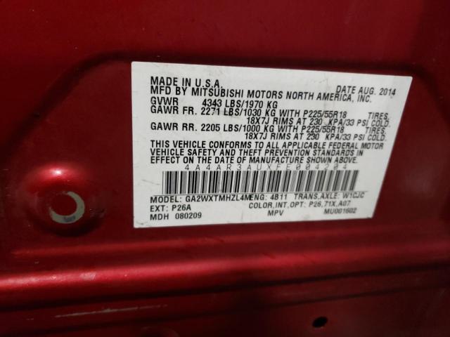 4A4AR3AUXFE004204 Mitsubishi Outlander Sport Es
