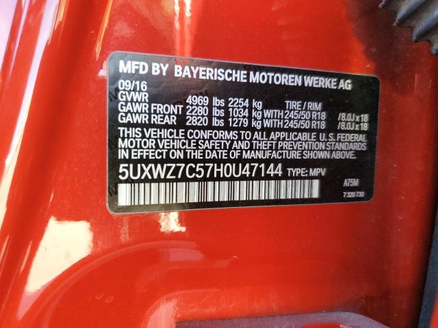 5UXWZ7C57H0U47144 BMW X3 Sdrive28i