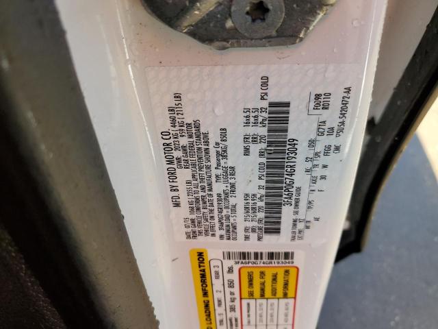 3FA6P0G74GR193049 Ford FUSION S