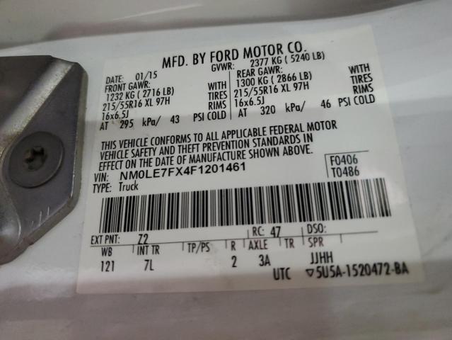 NM0LE7FX4F1201461 Ford Transit Connect Xlt