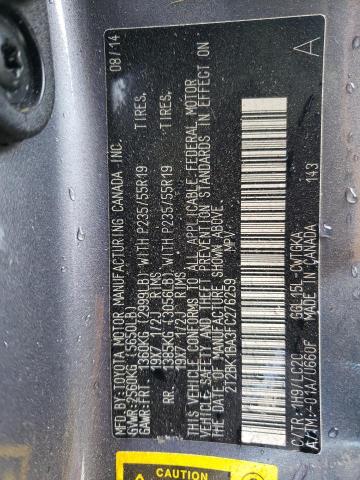 2T2BK1BA3FC276259 Lexus Rx 350 Base