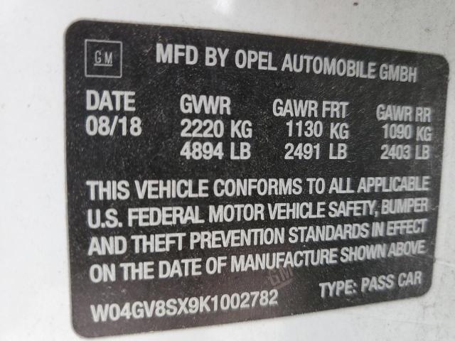 W04GV8SX9K1002782 Buick Regal Tourx Essence