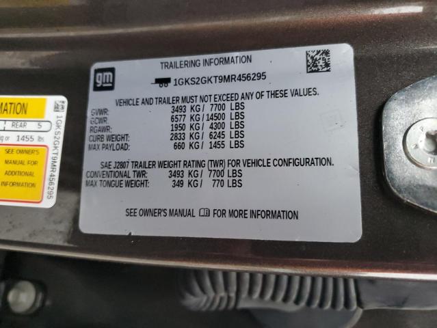 1GKS2GKT9MR456295 GMC Yukon Xl K1500 Slt