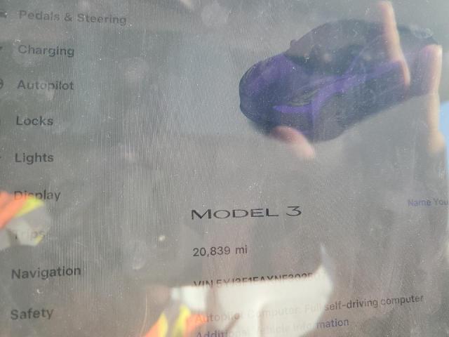 5YJ3E1EAXNF302507 Tesla MODEL 3