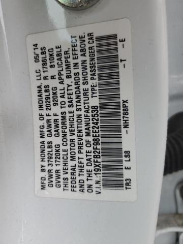19XFB2F98EE242538 Honda CIVIC EXL