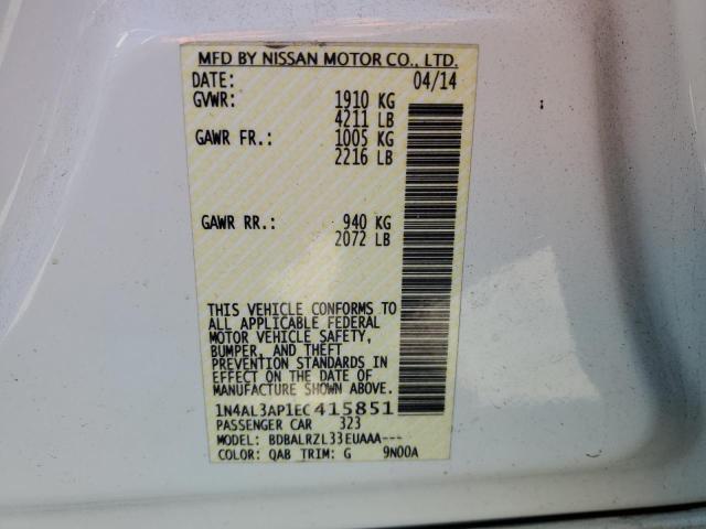 1N4AL3AP1EC415851 Nissan ALTIMA 2.5