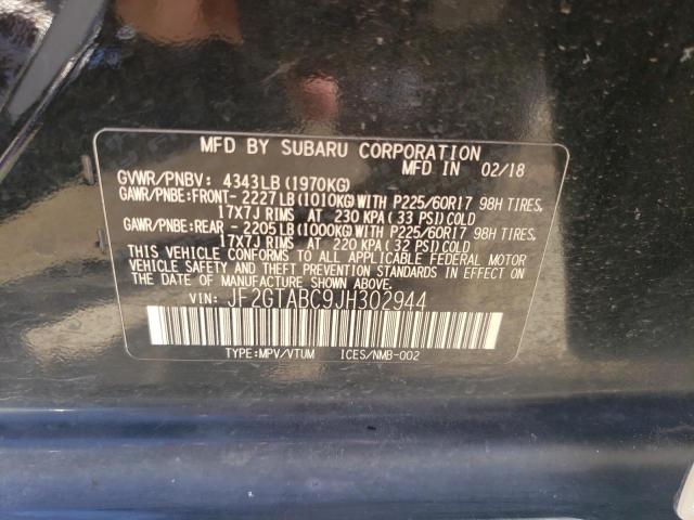 JF2GTABC9JH302944 Subaru Crosstrek Premium