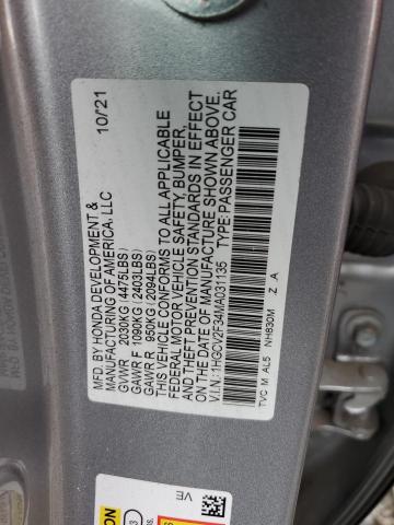 1HGCV2F34MA031135 Honda Accord Sport