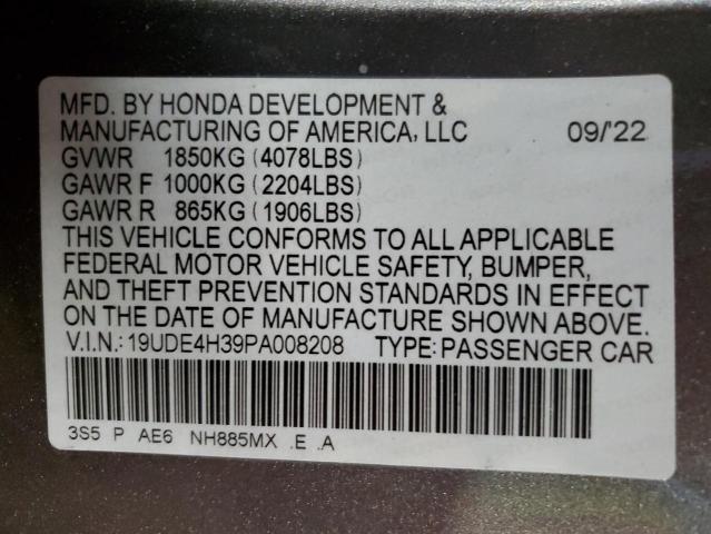 19UDE4H39PA008208 Acura Integra A-spec