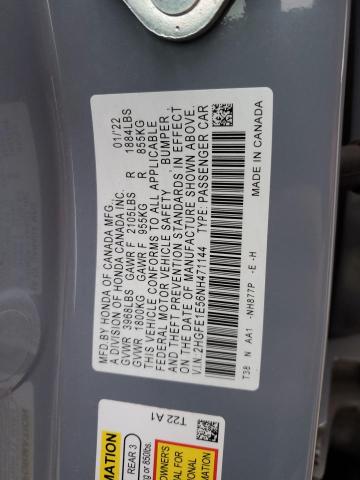 2HGFE1E56NH471144 Honda CIVIC SI