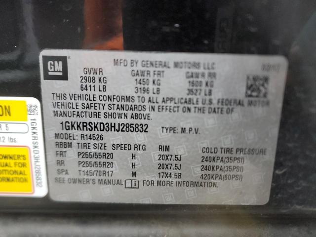1GKKRSKD3HJ285832 GMC Acadia Limited Slt-2