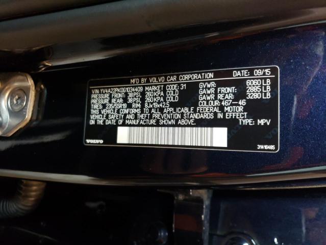 YV4A22PK0G1034409 Volvo XC90 T6