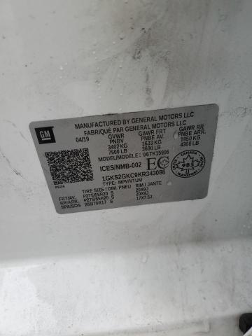 1GKS2GKC9KR343086 GMC Yukon Xl K1500 Slt