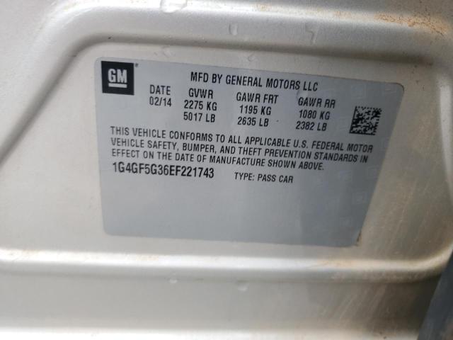 1G4GF5G36EF221743 Buick Lacrosse Touring