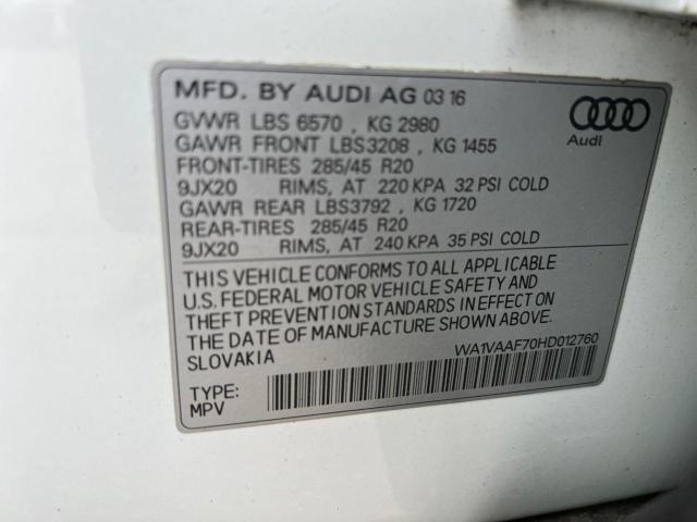 WA1VAAF70HD012760 Audi Q7 Prestige