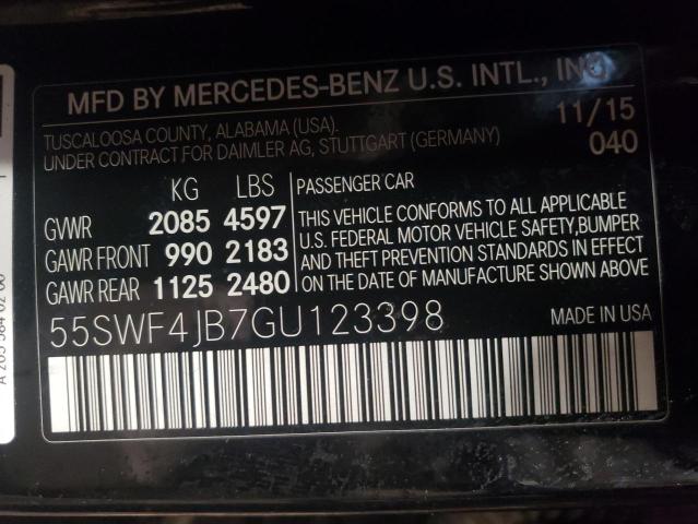 55SWF4JB7GU123398 Mercedes-Benz C 300