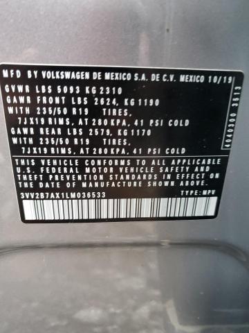 3VV2B7AX1LM036533 Volkswagen TIGUAN SE