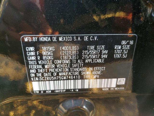 3CZRU5H75GM746410 Honda Hr-v Exl