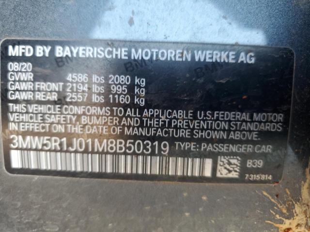 3MW5R1J01M8B50319 BMW 330I