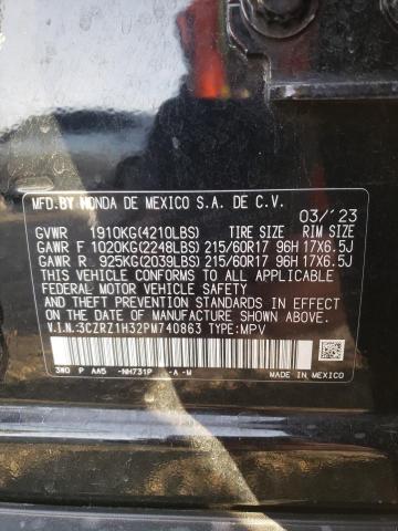 3CZRZ1H32PM740863 Honda HR-V LX