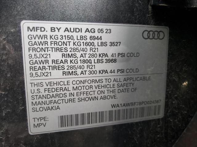 WA1AWBF78PD024367 Audi Sq7 Premium Plus