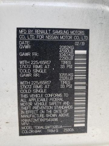 KNMAT2MTXKP541496 Nissan ROGUE S